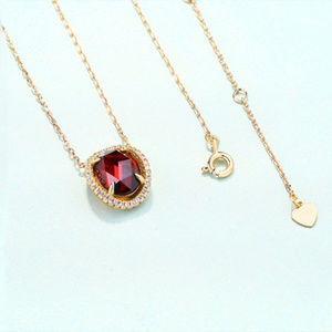 Penfine Jewelry - 10x8mm London Blue Topaz/Garnet/Pink Crystal Penda Penfine Jewelry - 10x8mm London Blue Topaz/Garnet/Pink Crystal Penda